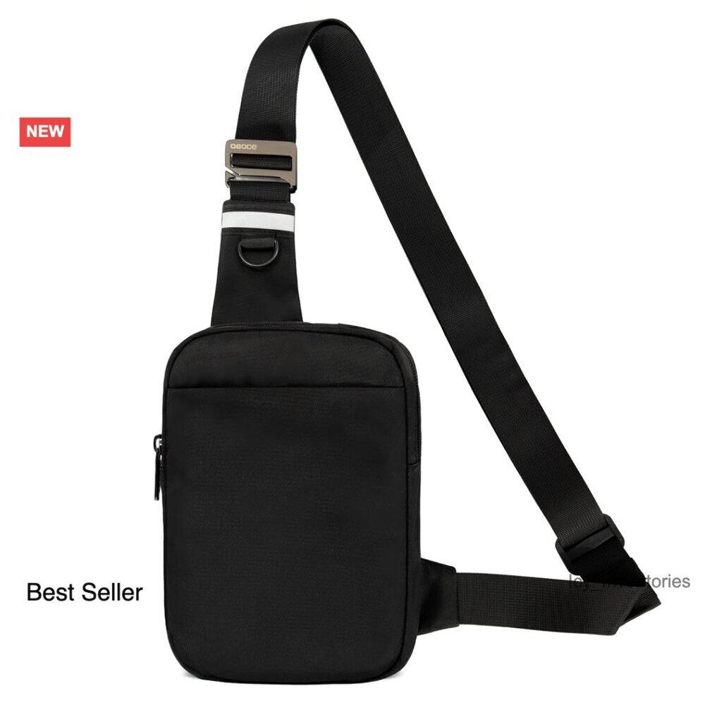 Waterproof Nylon Sling Bag with RFID Pocket Anti Theft Crossbody Travel Bag
